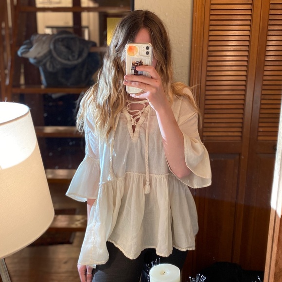 AERIE BABYDOLL TOP - Picture 2 of 4